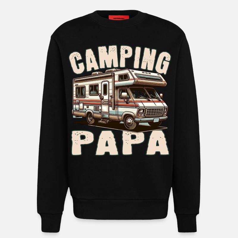 Camping Papa - Sweatshirt - made by SPREAD  - SOLID BLACK