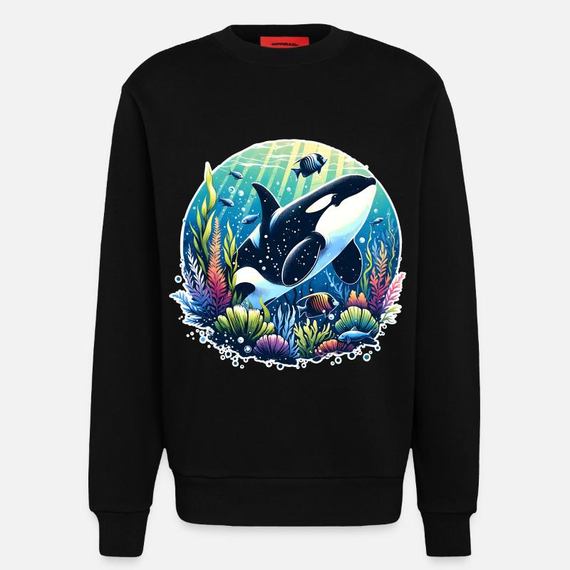 Orca Killer Whale - Sweatshirt - made by SPREAD  - SOLID BLACK