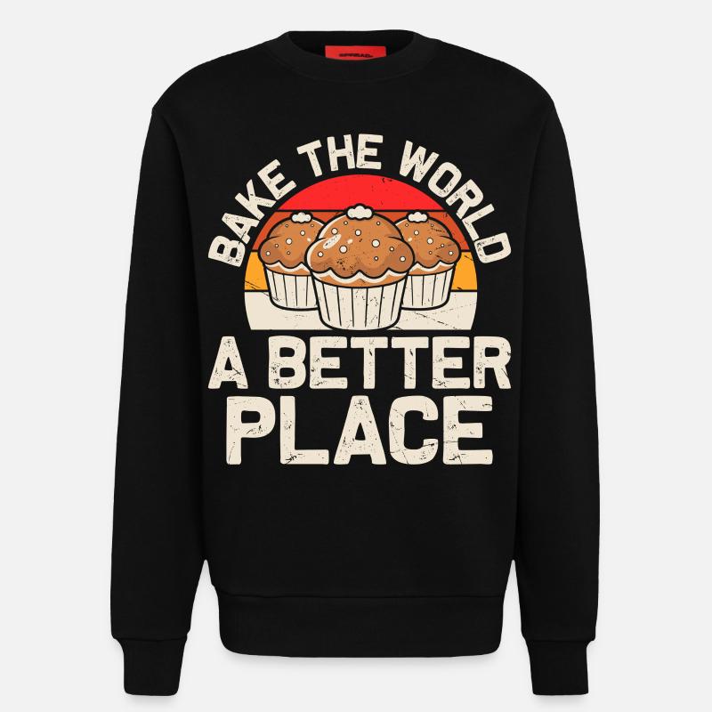Backen Bäcker Bäckerei - Sweatshirt - made by SPREAD  - SOLID BLACK