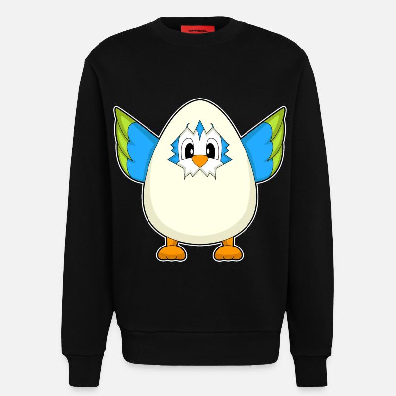 Papagei Ei - Sweatshirt - made by SPREAD  - SOLID BLACK