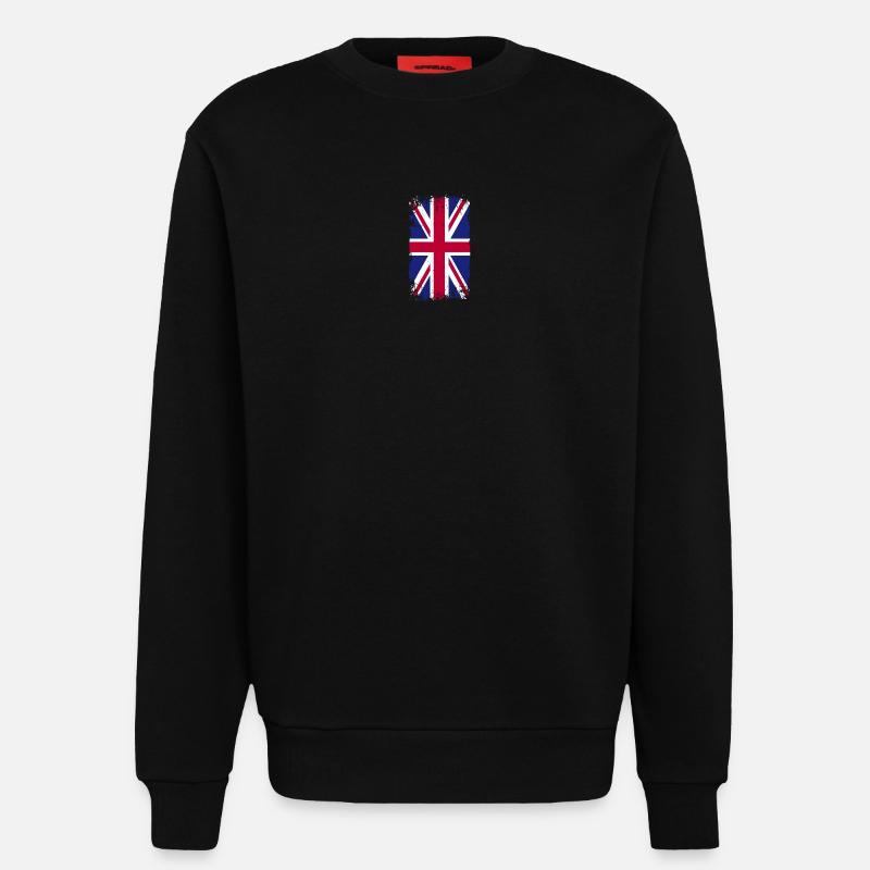 Grunge Union Jack Splash - Sweatshirt - made by SPREAD  - SOLID BLACK