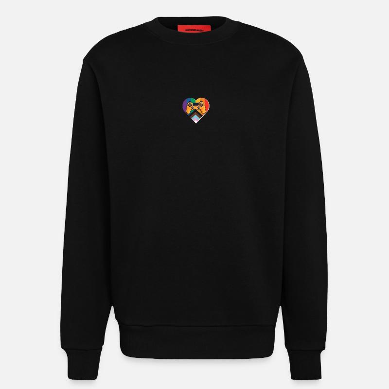 Pride Gaming Controller - Sweatshirt - made by SPREAD  - SOLID BLACK