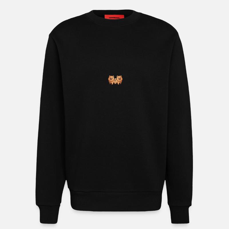 Chow Chow Hund Comic - Sweatshirt - made by SPREAD  - SOLID BLACK