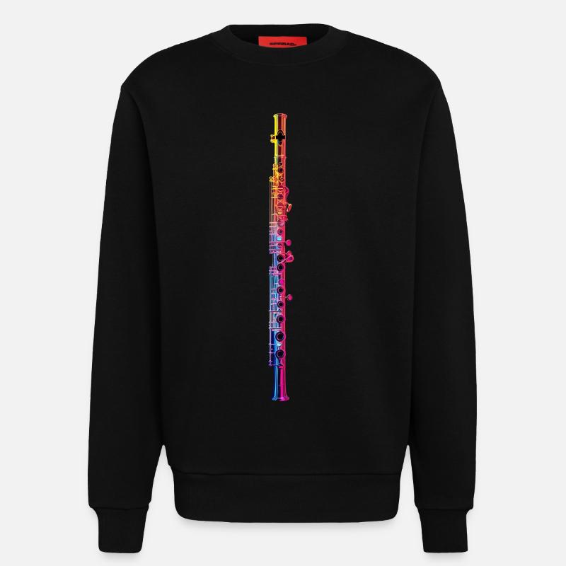 Querflöte - Sweatshirt - made by SPREAD  - SOLID BLACK