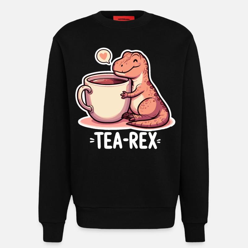 Tee Rex Tee-Rex Teetrinker Geschenk - Sweatshirt - made by SPREAD  - SOLID BLACK