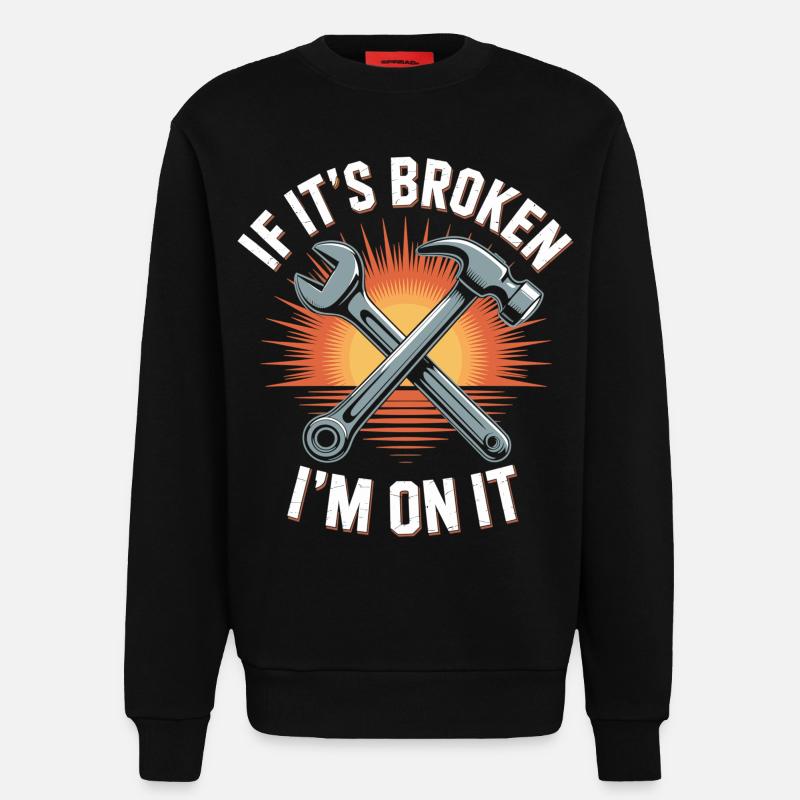 Handwerker im Einsatz - Sweatshirt - made by SPREAD  - SOLID BLACK