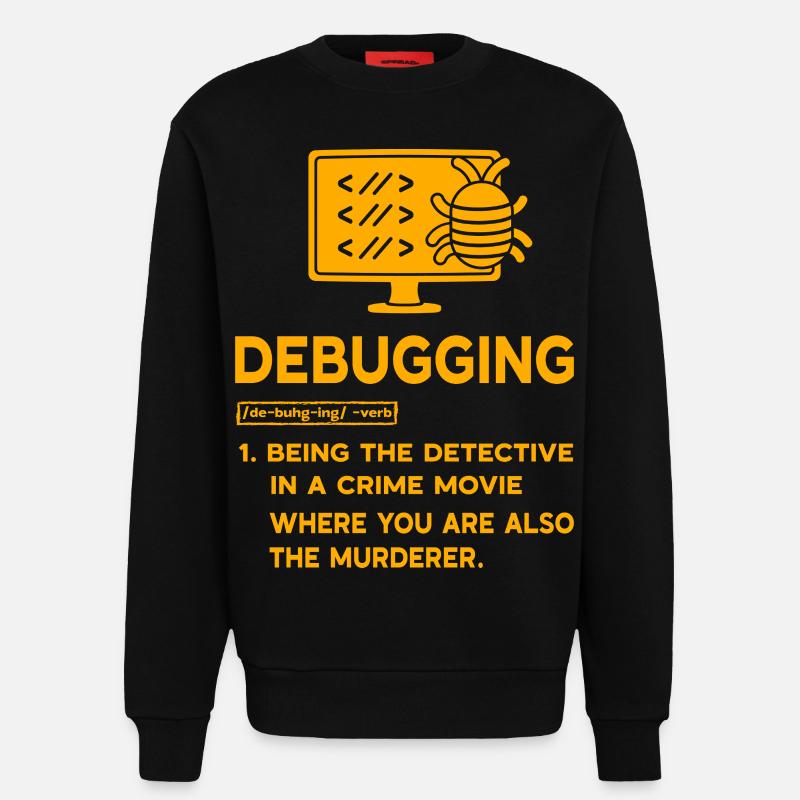 Debugging - Sweatshirt - made by SPREAD  - SOLID BLACK