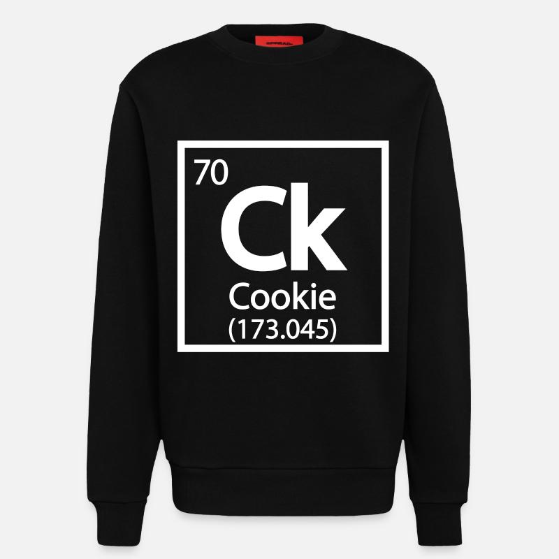 Cookie-Element - Periodensystem - Sweatshirt - made by SPREAD  - SOLID BLACK