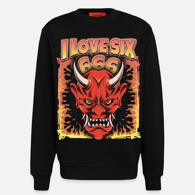 Teufel-Devil, Satan Spruch 666 - Sweatshirt - made by SPREAD  - SOLID BLACK