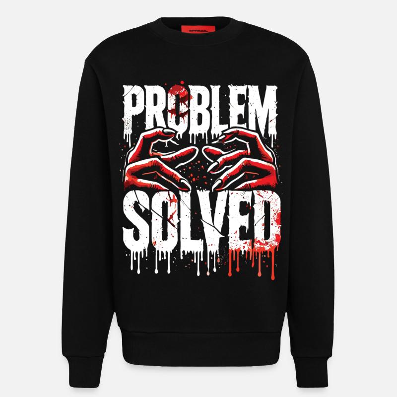 Shocking Solution - Problem Solved - Sweatshirt - made by SPREAD - SOLID BLACK