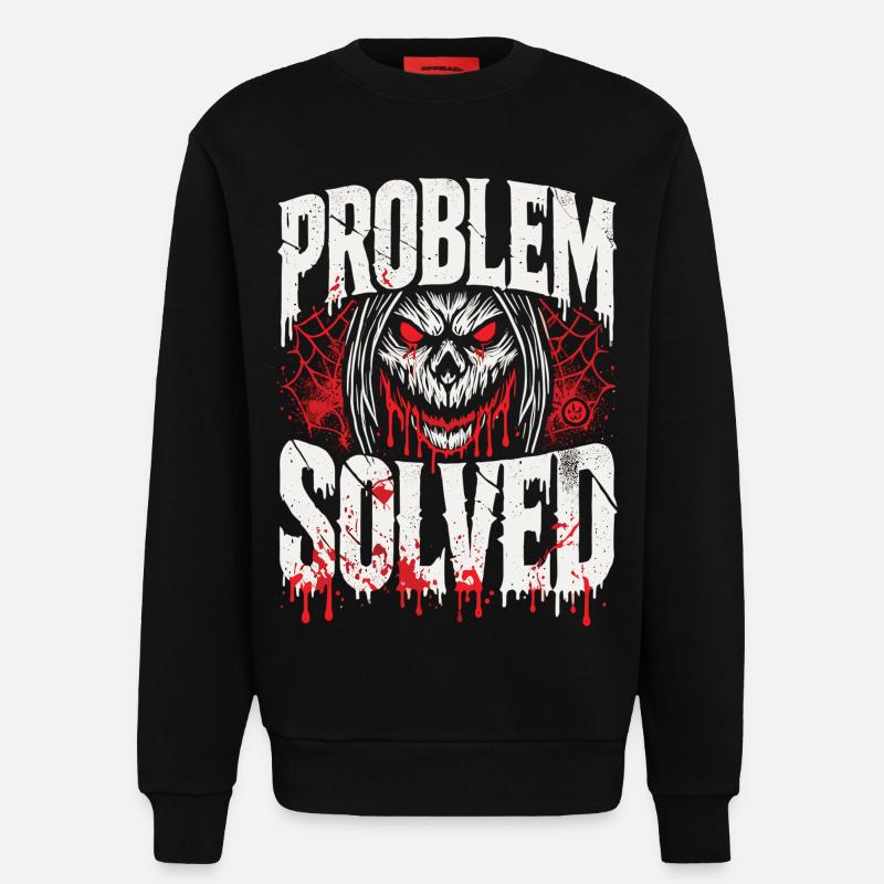 Bloody Solution - Problem Solved - Sweatshirt - made by SPREAD - SOLID BLACK