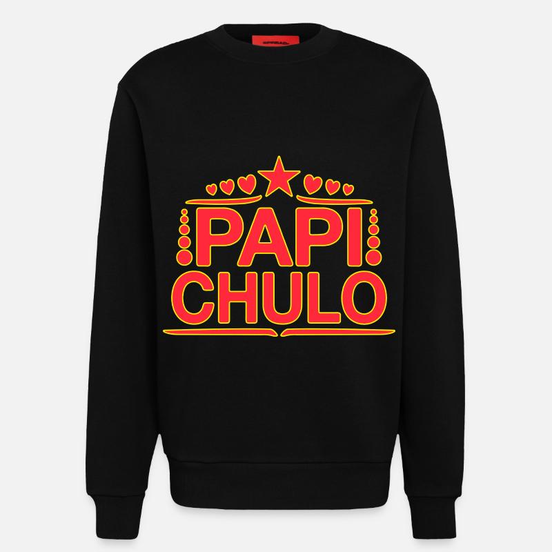 Papi Chulo - Latino Style Design - Sweat bio décontracté fabriqué en UE - SOLID BLACK
