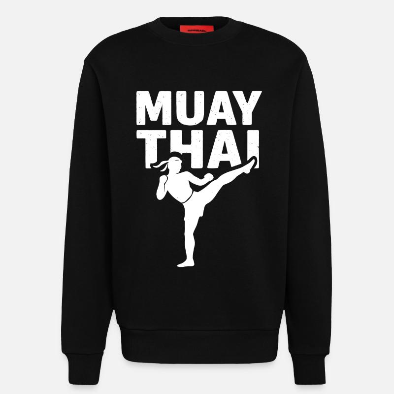 Muay Thai Fighter - Sweatshirt - made by SPREAD - SOLID BLACK