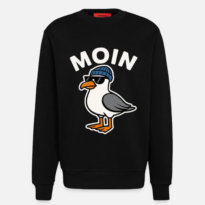 Moin Möwe - Sweatshirt - made by SPREAD  - SOLID BLACK