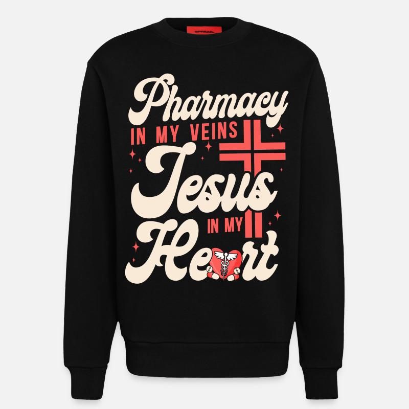 Pharmacy Tech Technician - Sweatshirt - made by SPREAD  - SOLID BLACK