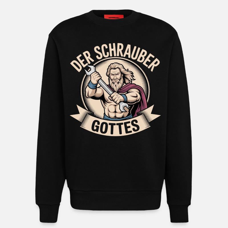 Der Schrauber Gottes - Sweatshirt - made by SPREAD  - SOLID BLACK