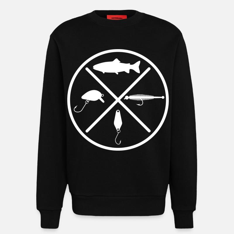 Forelle Kunstköder - Sweatshirt - made by SPREAD  - SOLID BLACK