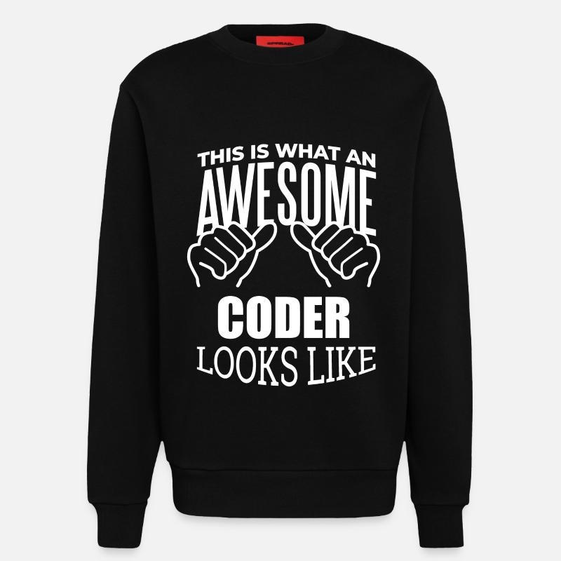 codeur - Sweat bio décontracté fabriqué en UE - SOLID BLACK