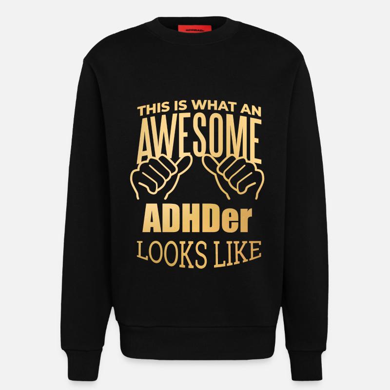 ADHS - Sweatshirt - made by SPREAD  - SOLID BLACK
