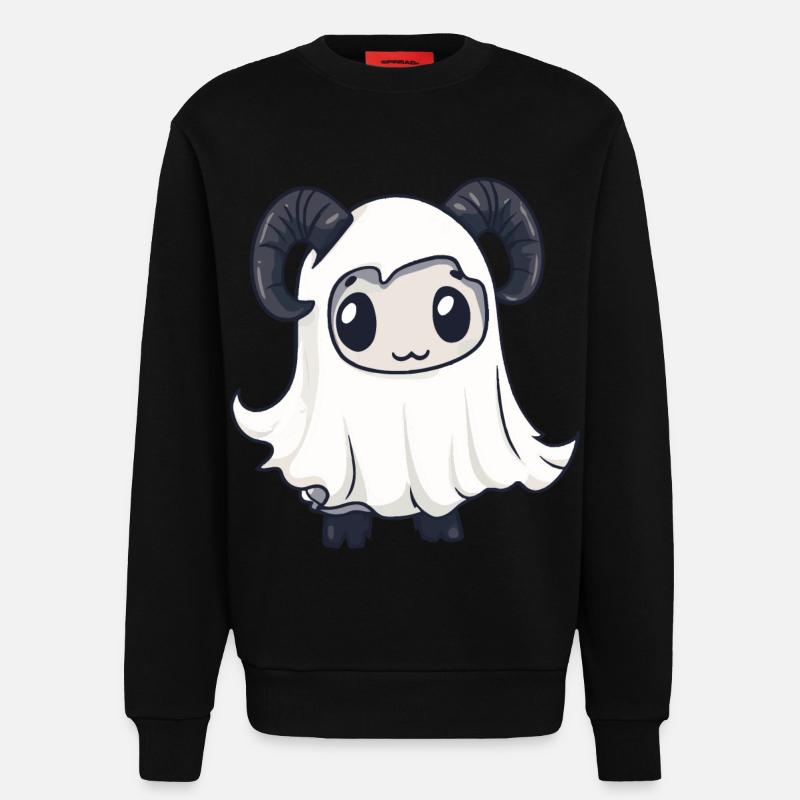 Bergziege Halloween Comic Geist - Sweatshirt - made by SPREAD  - SOLID BLACK