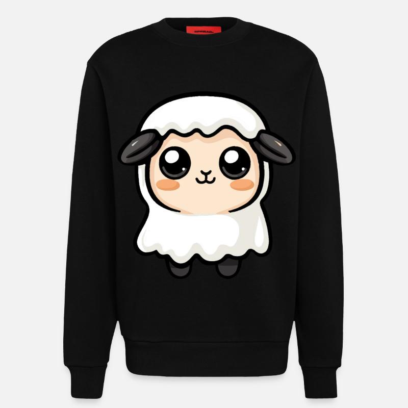 Schaf Halloween Comic Geist - Sweatshirt - made by SPREAD  - SOLID BLACK