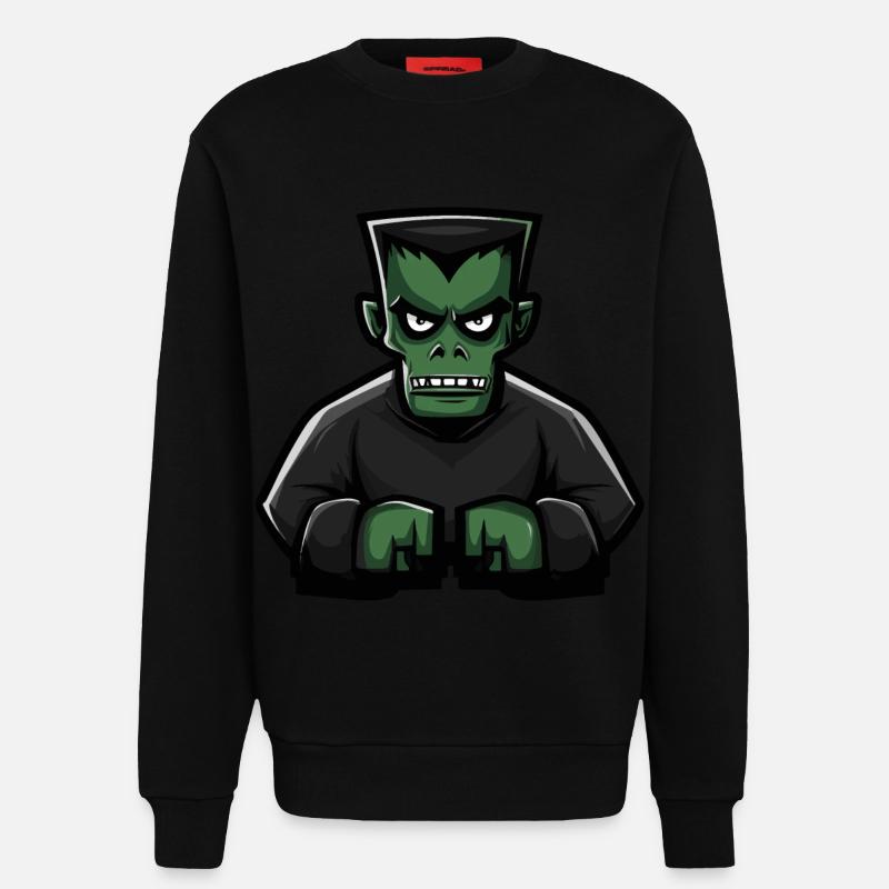 Zombie Comic Halloween - Sweatshirt - made by SPREAD  - SOLID BLACK