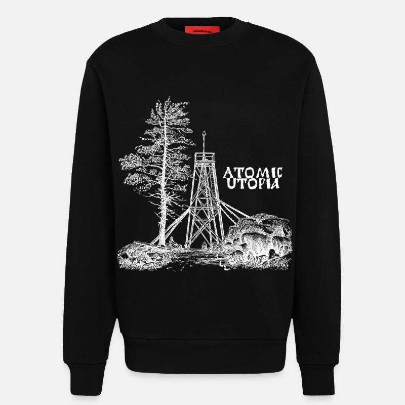 Atomic Utopia - Survey Tower - Sweatshirt - made by SPREAD - SOLID BLACK