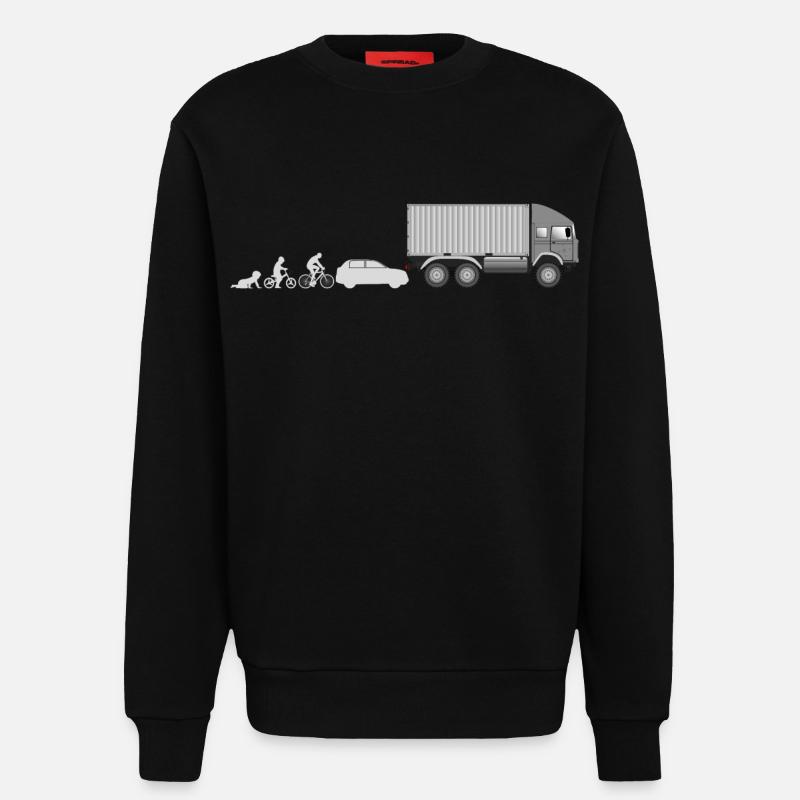 Evolution Container LKW Fahrer - Sweatshirt - made by SPREAD  - SOLID BLACK