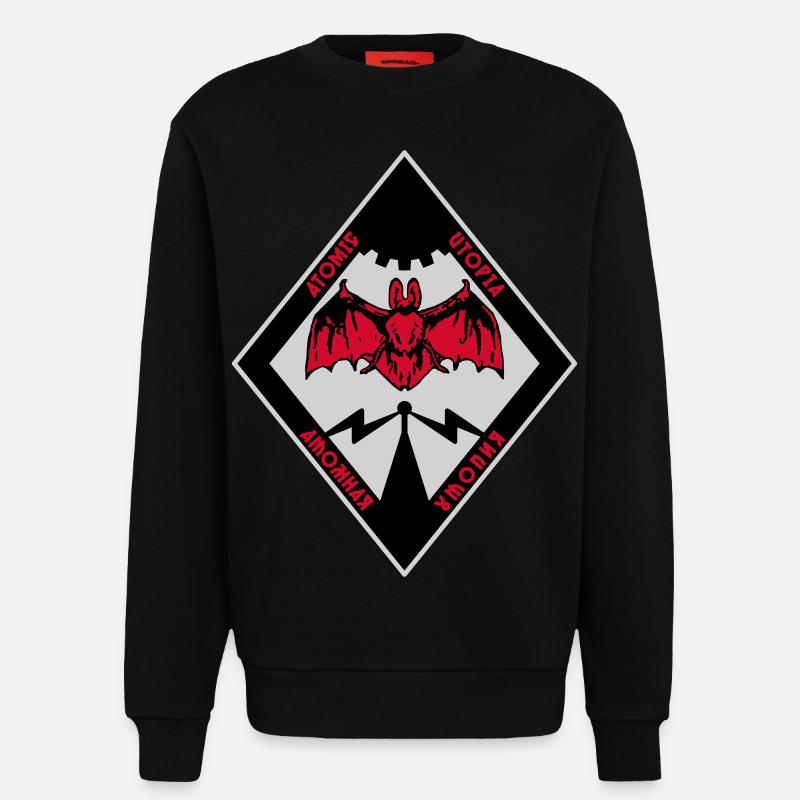 Atomic Utopia - Bat Rhombus - Sweatshirt - made by SPREAD  - SOLID BLACK