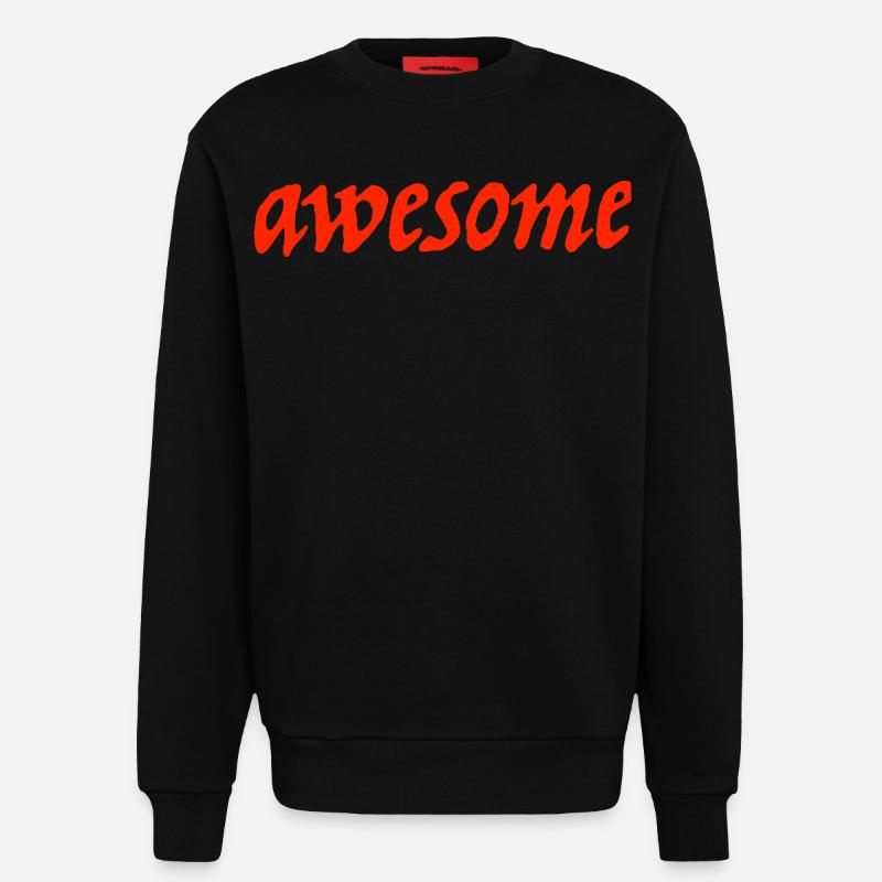 awesome - Sweatshirt - made by SPREAD  - SOLID BLACK