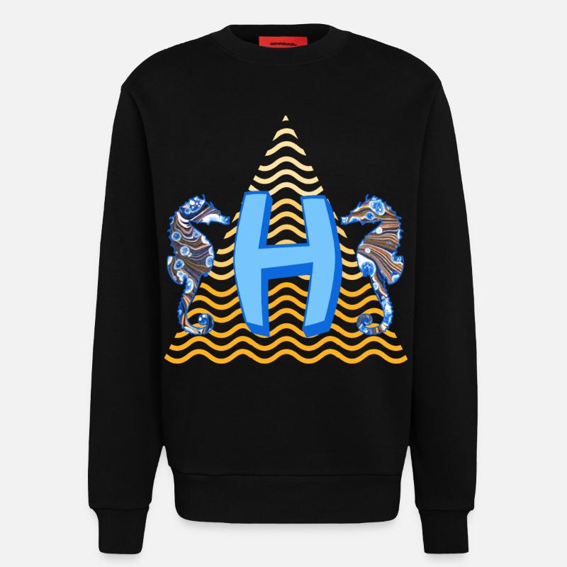 seepferdchen e 262 h - Sweatshirt - made by SPREAD  - SOLID BLACK