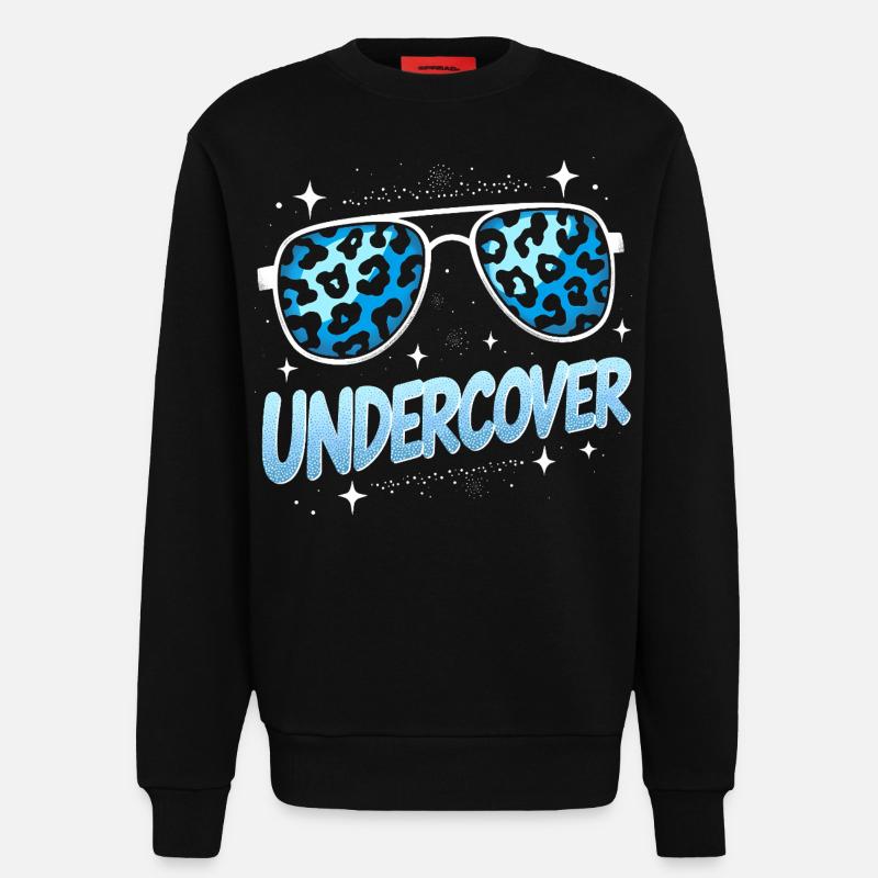 Undercover Speech - Sunglasses Design - Sweatshirt - made by SPREAD  - SOLID BLACK