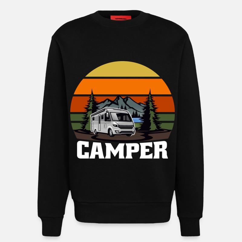 Camper Camperin Wohnwagen Geschenk - Sweatshirt - made by SPREAD  - SOLID BLACK