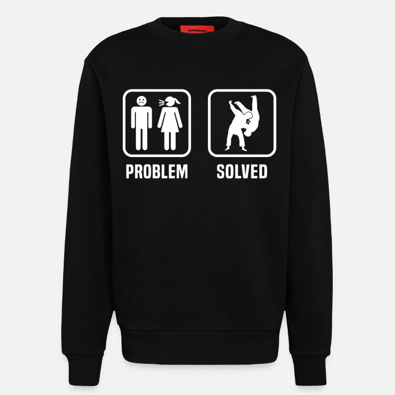 Problem Solved Judo - Sweatshirt - made by SPREAD  - SOLID BLACK