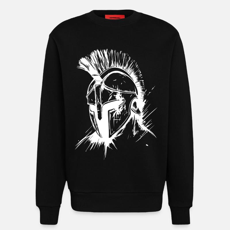 Spartaner Helm Gladiator - Sweatshirt - made by SPREAD  - SOLID BLACK