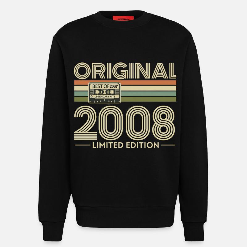 Originale 2008er Vibes Retro-Kassette - Sweatshirt - made by SPREAD  - SOLID BLACK