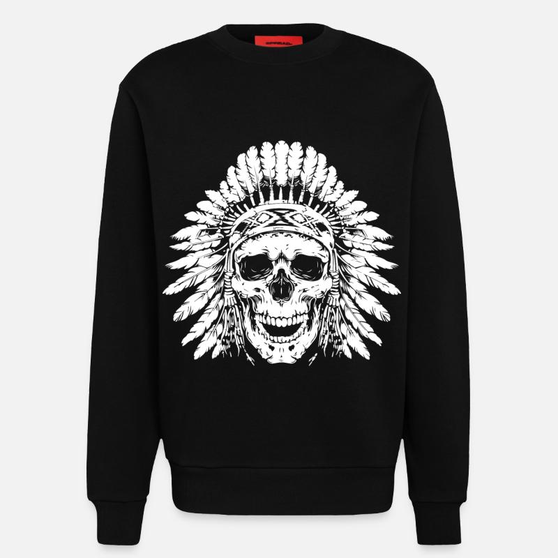 Crâne de chef - Sweat bio décontracté fabriqué en UE - SOLID BLACK