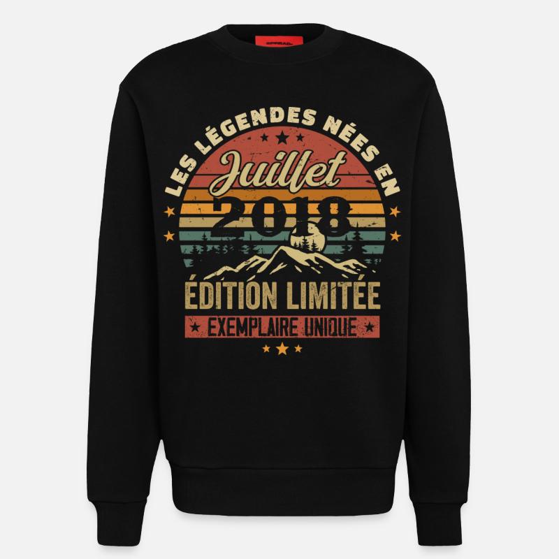 Juli 2018 Jahrgangs-Jubiläum 2018 Juli - Sweatshirt - made by SPREAD  - SOLID BLACK