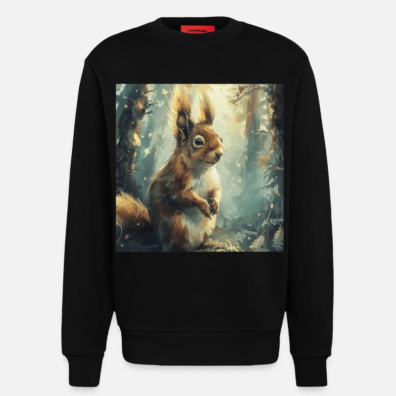 Eichhörnchen - Sweatshirt - made by SPREAD  - SOLID BLACK