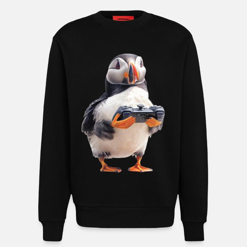Puffin - Sweatshirt - made by SPREAD  - SOLID BLACK