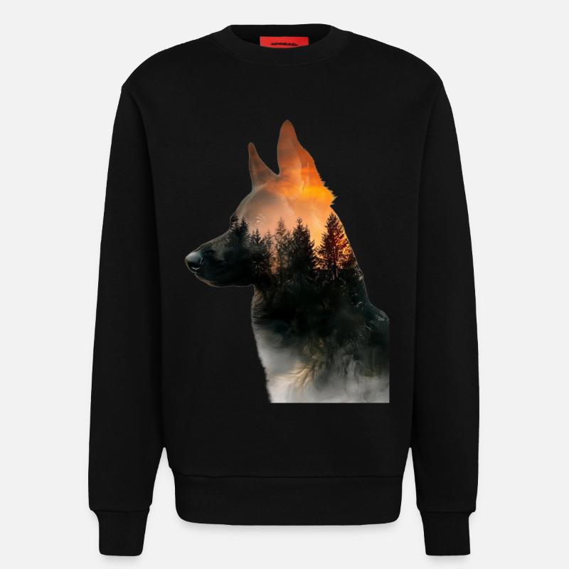 Deutscher Schäferhund - Sweatshirt - made by SPREAD  - SOLID BLACK