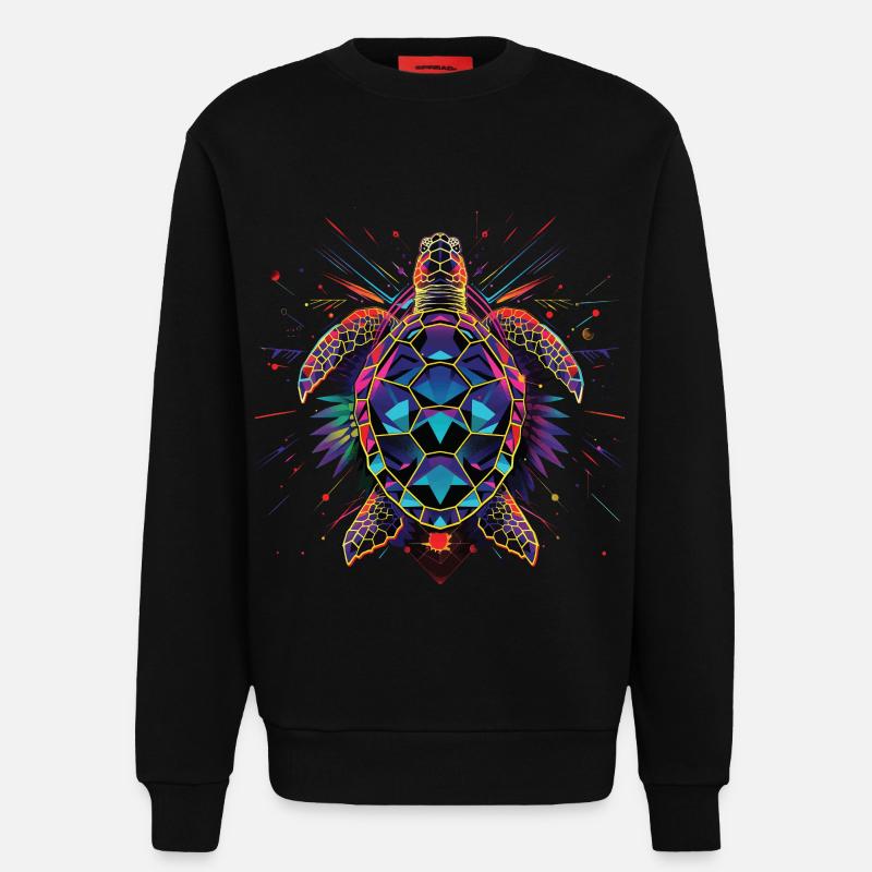 Turtle - Sweatshirt - made by SPREAD  - SOLID BLACK