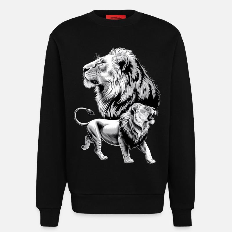 Löwe - Sweatshirt - made by SPREAD - SOLID BLACK