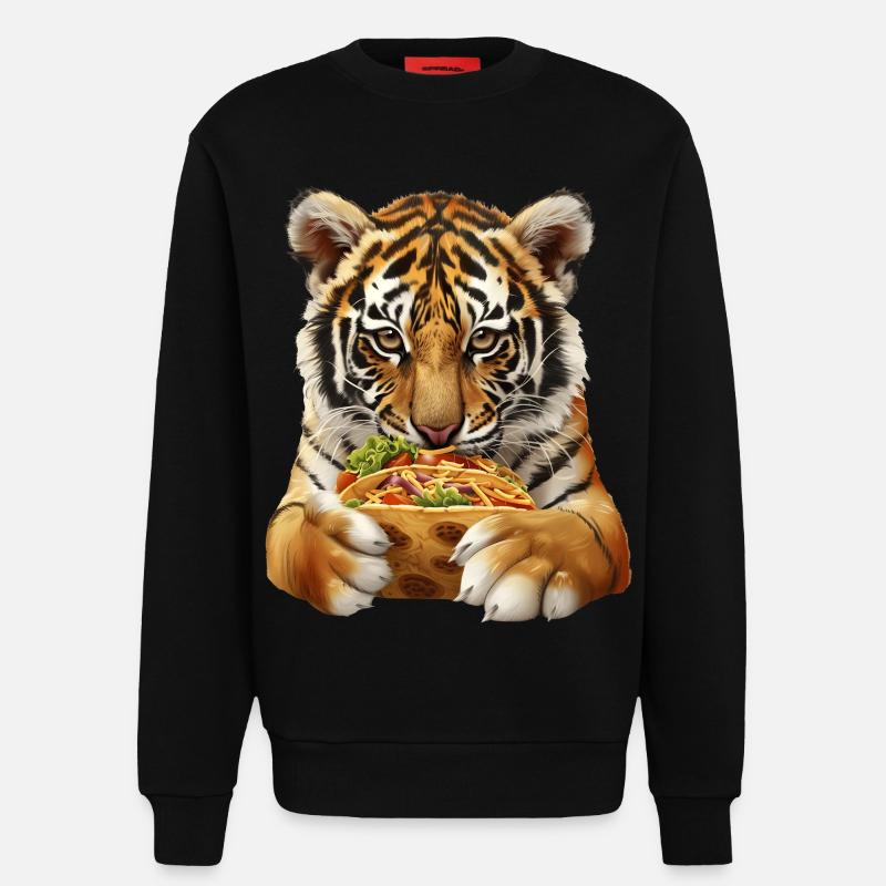 Tiger - Sweatshirt - made by SPREAD  - SOLID BLACK
