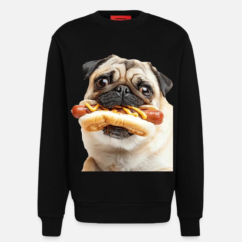 Mops - Sweatshirt - made by SPREAD - SOLID BLACK