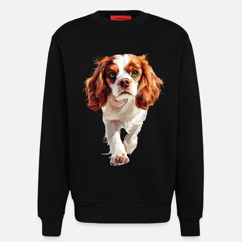 Cavalier King Charles - Sweatshirt - made by SPREAD  - SOLID BLACK