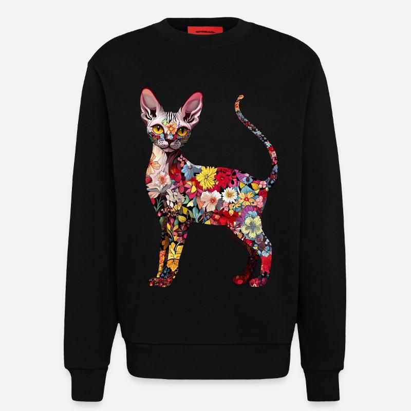 Cornish Rex - Sweatshirt - made by SPREAD  - SOLID BLACK