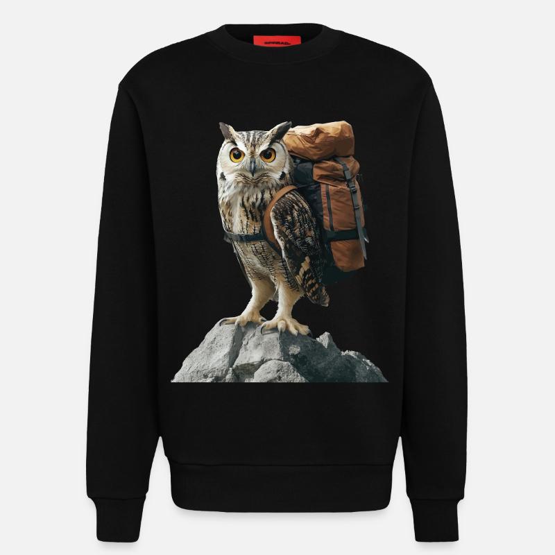 Eule - Sweatshirt - made by SPREAD  - SOLID BLACK