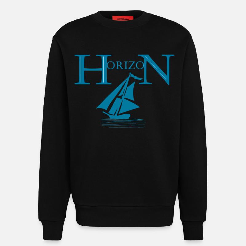 Boot und Horizont - Sweatshirt - made by SPREAD  - SOLID BLACK