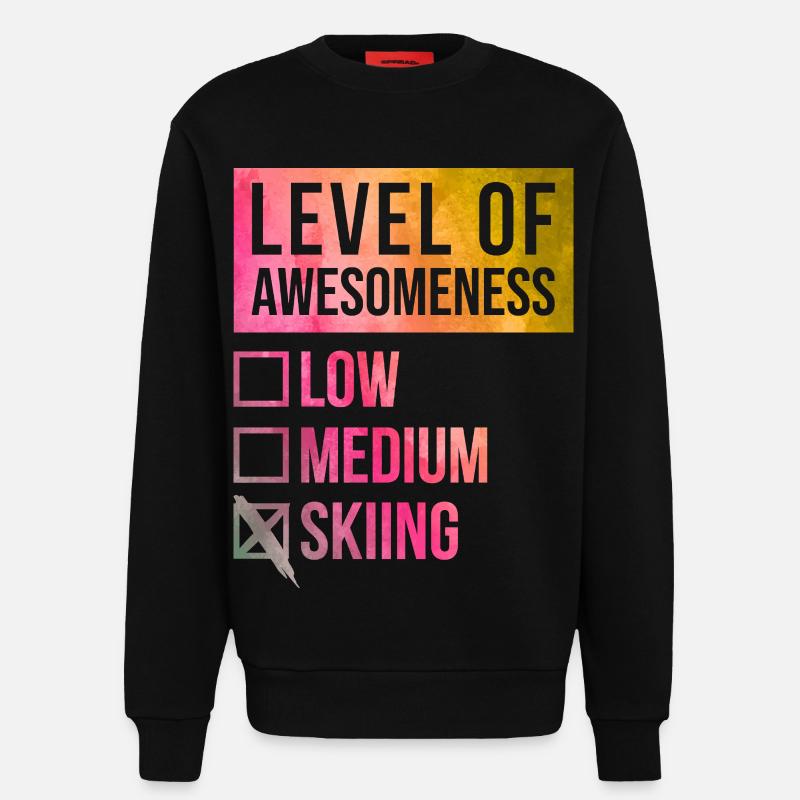 Ski - Sweatshirt - made by SPREAD  - SOLID BLACK